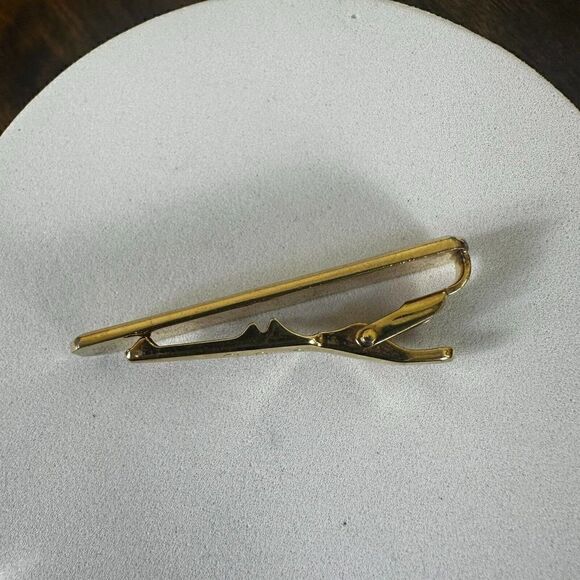 Vintage‎ Christian Dior CD Logo Monsieur in Gold Tone Tie Clip Authentic - Picture 7 of 8